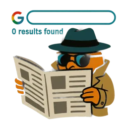 Spy owl mascot hiding from Google search results